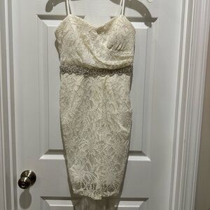City Triangles Cream Lace Dress